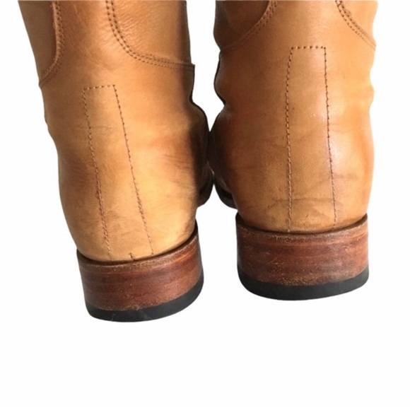 TONY MORA Tall Flat Leather Boots Brown 8 - Picture 6 of 10